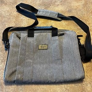 Travis Black/Gray laptop case bag 5-pocket shoulder strap